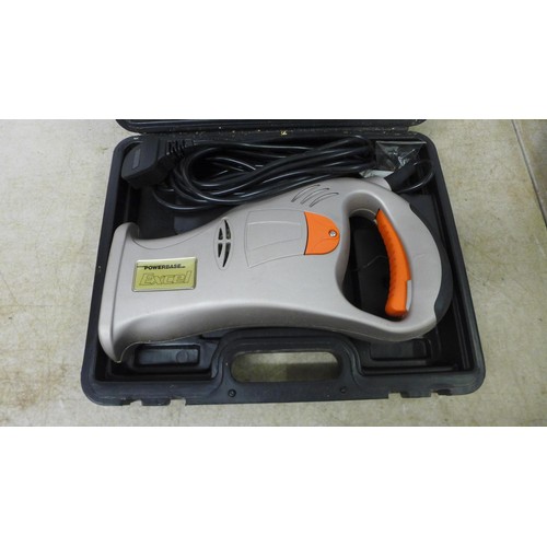 5051 - 2 power saws including an Exakt EC320 precision saw and a Power Base Excel reciprocating saw, both i... 