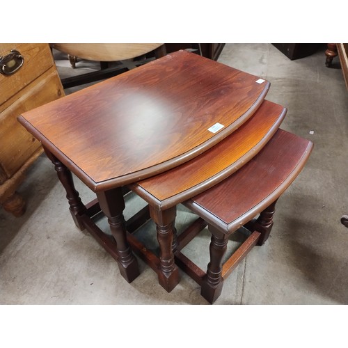 177 - A mahogany nest of tables