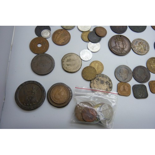 9027 - A large collection of British, American and European coins, some silver