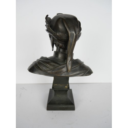 9070 - A European school bronze bust of Dante Alighieri