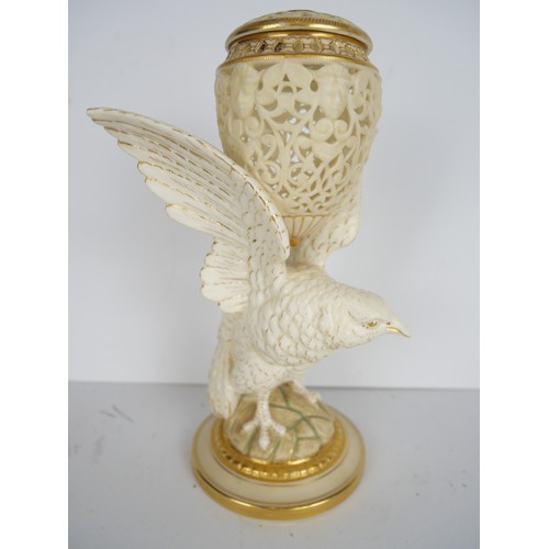 9073 - A Royal Worcester 'Regal Eagle' pot pourri vase