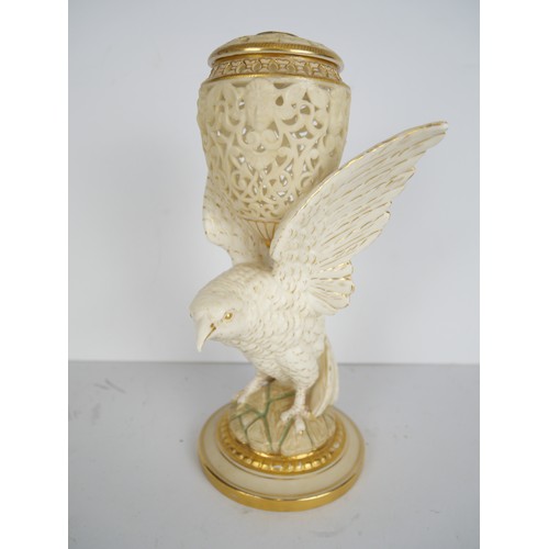 9073 - A Royal Worcester 'Regal Eagle' pot pourri vase