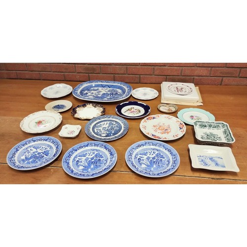 9079 - A collection of assorted plates including Spode and Doulton Burslem