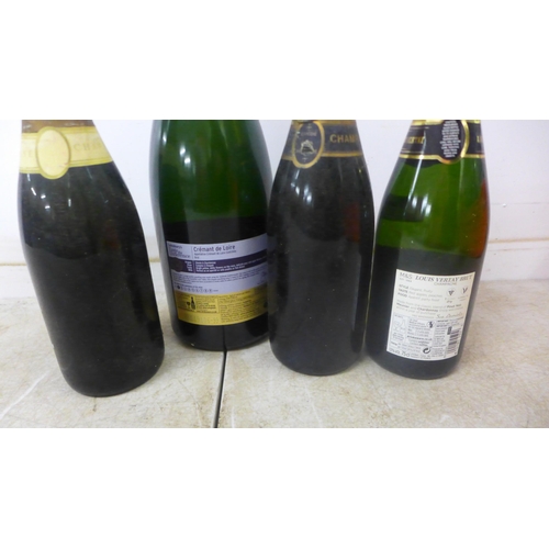 5089 - Four bottles of champagne including René Florancy, Louis Vertay, etc.