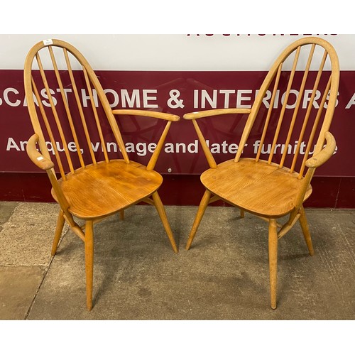 54 - A pair of Ercol Blonde elm and beech Quaker elbow chairs