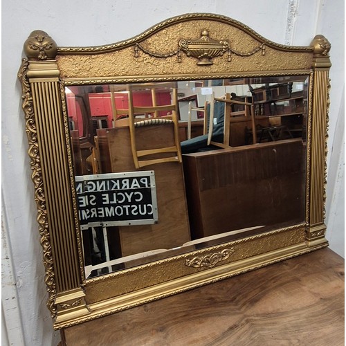 290 - A Regency style gilt framed overmantel mirror