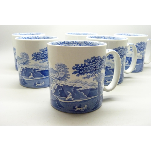 2002 - Six boxed Spode Blue Italian mugs