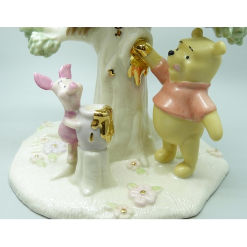 2003 - Lenox Collections, Pooh's Picnic candlesticks, Winnie The Pooh, boxed