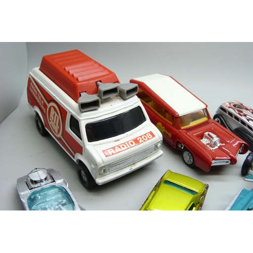 2045 - A collection of die-cast model vehicles including a Monkeemobile