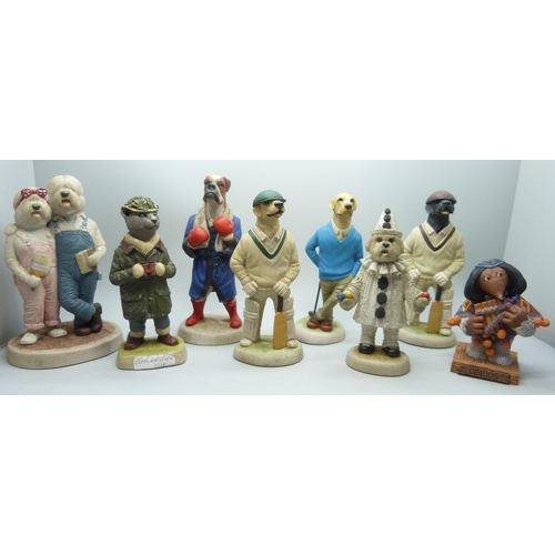 2059 - Eight Robert Harrop figures, one boxed