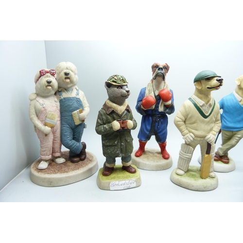 2059 - Eight Robert Harrop figures, one boxed