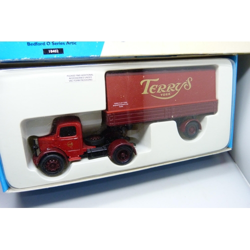 2060 - Five Corgi Classics and one other Corgi model including Gwynne Bowen and Terry's Chocolates Bedford ... 