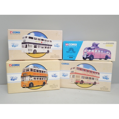 2067 - Four Corgi Classics Public Transport model vehicles, boxed