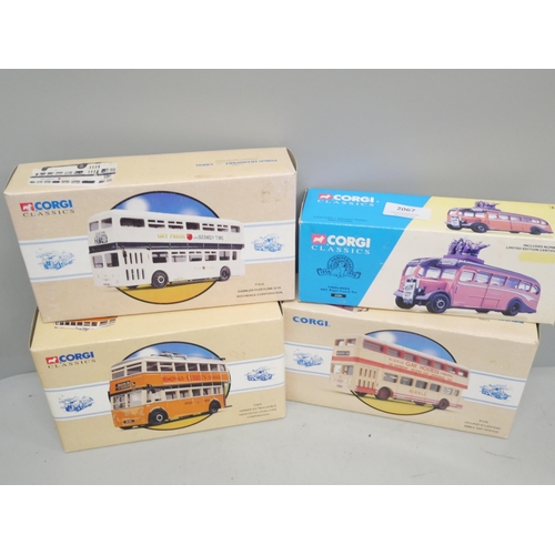 2067 - Four Corgi Classics Public Transport model vehicles, boxed