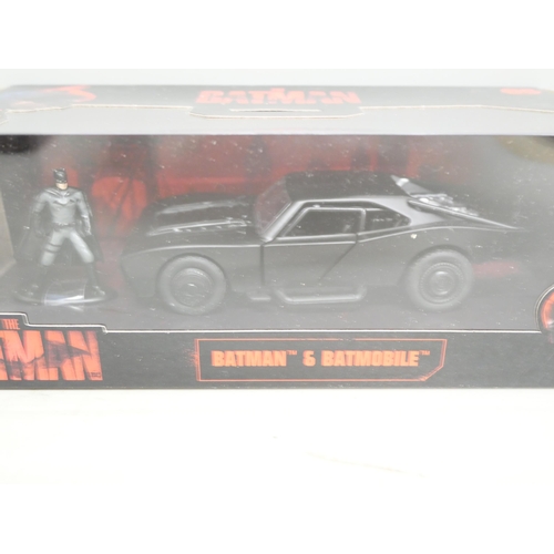 2074 - Five Jada Batman and Batmobile models, boxed