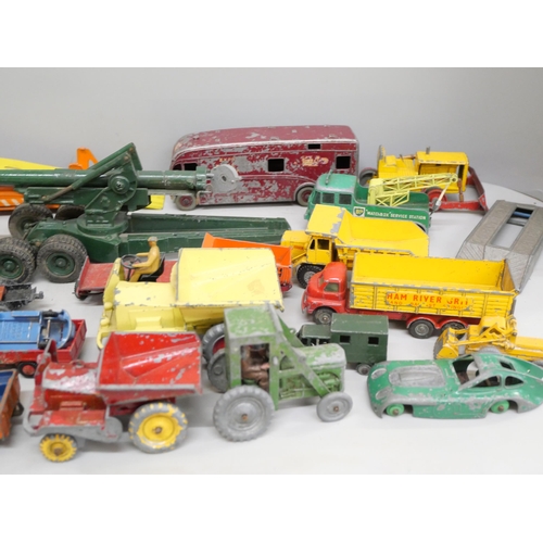 2077 - A collection of die-cast model vehicles including Matchbox and Dinky, playworn