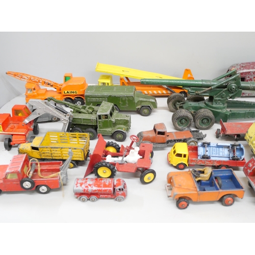 2077 - A collection of die-cast model vehicles including Matchbox and Dinky, playworn