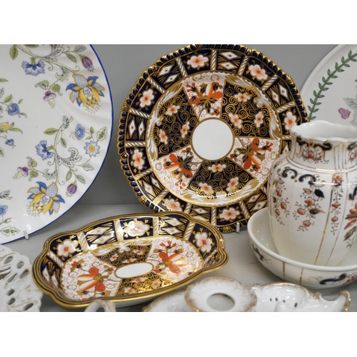 2080 - Assorted china, Royal Crown Derby plate and dish etc.