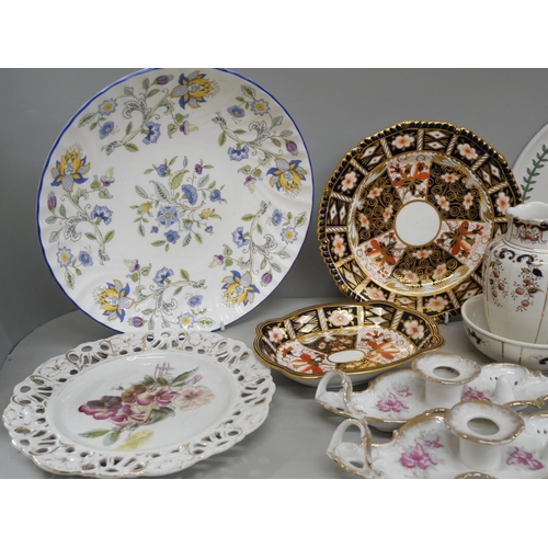 2080 - Assorted china, Royal Crown Derby plate and dish etc.