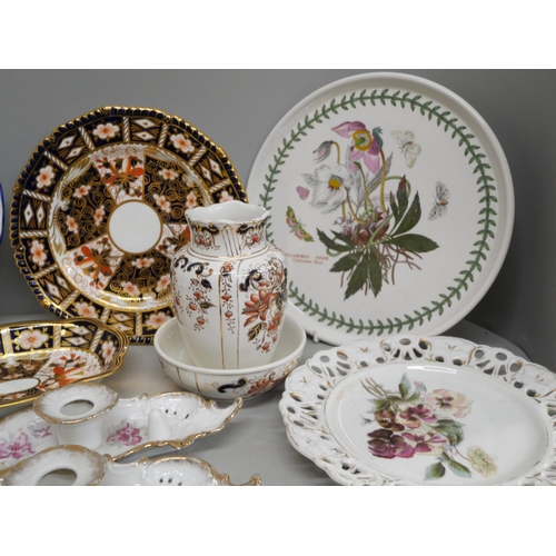 2080 - Assorted china, Royal Crown Derby plate and dish etc.