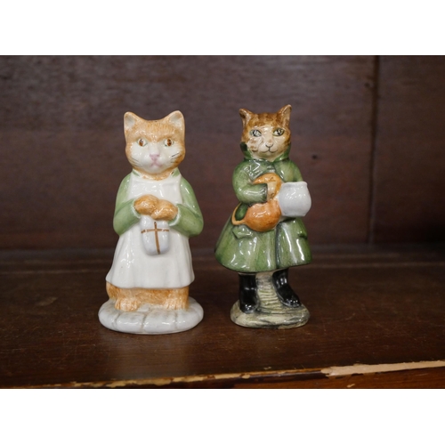 2102 - A collection of Beswick, Royal Doulton and Royal Albert Beatrix Potter Tales of Peter Rabbit figures... 