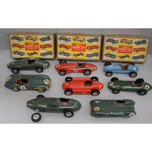 2115 - A collection of Merit Racing Cars and assembly kits