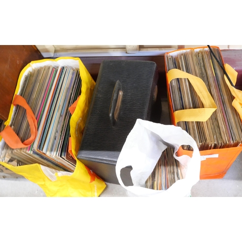 2128 - A collection of LP records and thirty 7