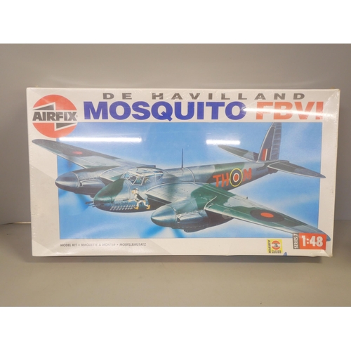 2158 - Three vintage model kits, Italeri Douglas C-47 Skytrain (sealed), Matchbox Supermarine Stranrear and... 