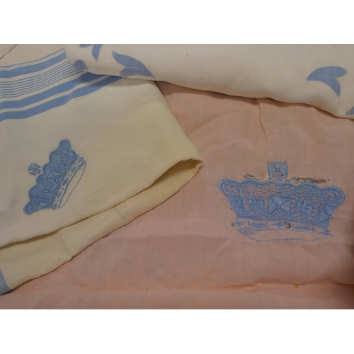 2180 - Bed sheets and pillowcases previously belonging to the late Duchess of Windsor with letter from Ada ... 