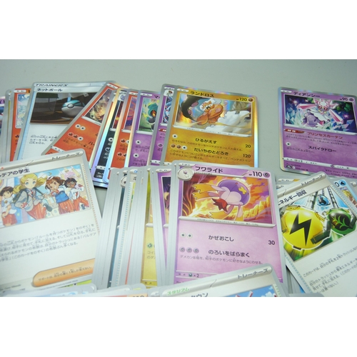 2185 - Over 400 Japanese Pokémon cards with holographic rares