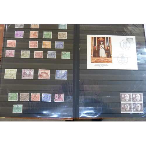 2191 - Stamps; a stockbook of Berlin stamps and postal history, stamps catalogued at over £1,000