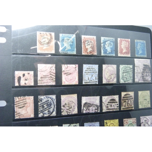 2204 - Stamps; a stocksheet of Queen Victorian Great Britain stamps