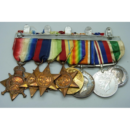 2210 - A group of WWI and WWII medals to 239923 F Chard P.O. R.N,, including a 1908 Messina Earthquake Evac... 