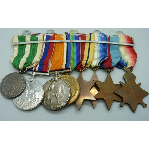 2210 - A group of WWI and WWII medals to 239923 F Chard P.O. R.N,, including a 1908 Messina Earthquake Evac... 