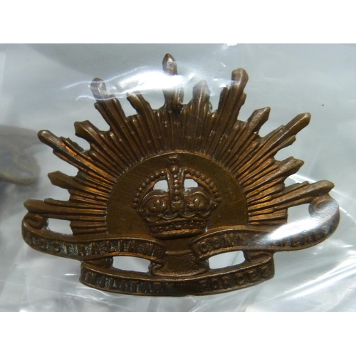 2222 - A collection of regimental pin badges including Royal Dublin Fusiliers, The Royal Scots, Royal Corps... 