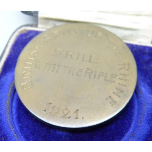 2224 - A bronze medallion, British Army of the Rhine, 1921