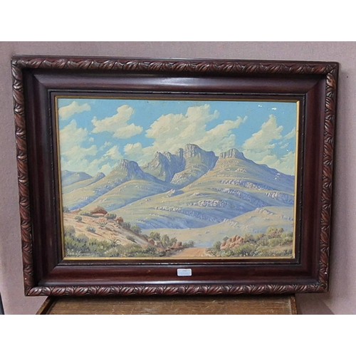 294 - Gerrie Snyman (1906-1997), Montague Pass, oil on board, framed