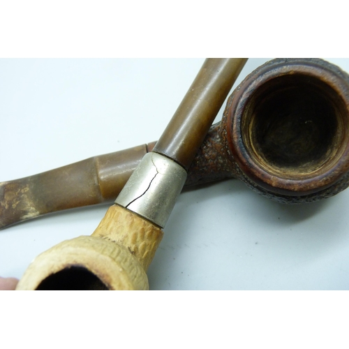 2239 - Three pipes including Meerschaum