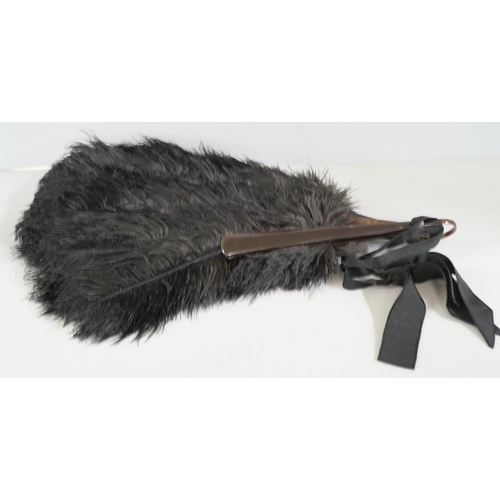 2246 - A ostrich feather burlesque fan