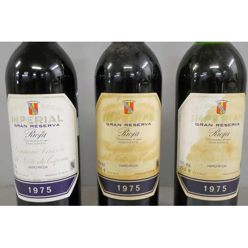 2254 - Three bottles of Gran Reserva Rioja, 1975