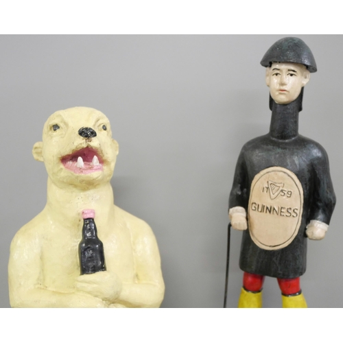 2263 - Two reproduction Guinness advertising figures