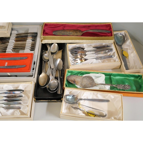 2276 - A collection of boxed flatware, mainly German including Justinus Solingen sets