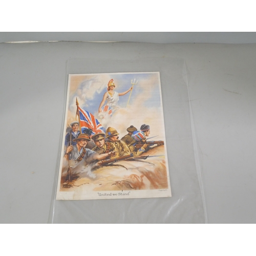 2281 - World War I propaganda posters including Back Them Up - Invest In The War Loan, Ministry of Munition... 