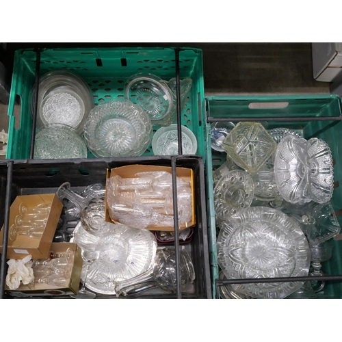 2325 - Four boxes of mixed crystal and glass **PLEASE NOTE THIS LOT IS NOT ELIGIBLE FOR IN-HOUSE POSTING AN... 