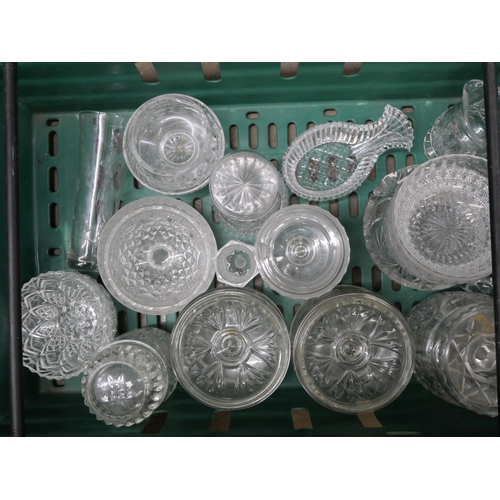 2325 - Four boxes of mixed crystal and glass **PLEASE NOTE THIS LOT IS NOT ELIGIBLE FOR IN-HOUSE POSTING AN... 