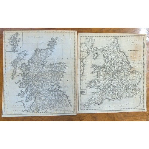 296 - Two George III engraved maps of Scotland and England & Wales, published by J. Stratford, unframed