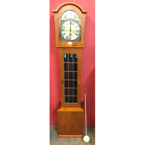 287B - A teak longcase clock