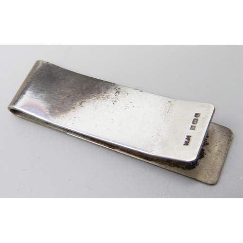 7069 - A silver money clip, Birmingham 1979