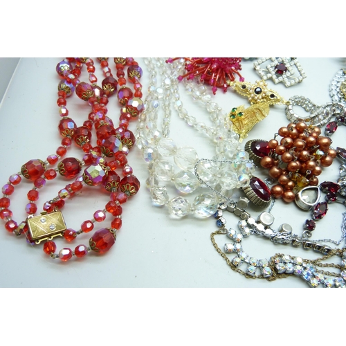 7137 - Bohemian and other bead necklaces, etc.