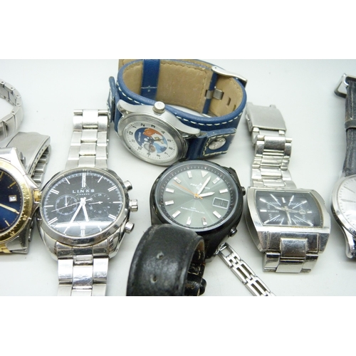 7162 - A collection of lady's and gentleman's wristwatches to include Links of London Chronograph, Boss, Ac... 